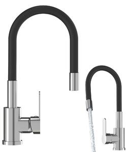 Granitan | GRADO - Miscelatore da cucina - Bocca flessibile - Orientabile a 360° - Cromo - Carica Vetroceramica