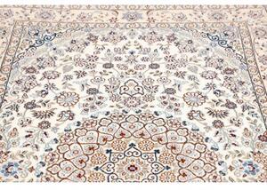 Tappeto Nain 9la Medaglione Floreale Avorio Blu Scuro 130x215 Cm