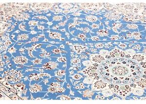 Tappeto Nain 9la Medaglione Floreale Blu Avorio 142x240 Cm