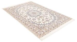 Tappeto Nain 9la Medaglione Floreale Avorio Blu Cobalto 130x203 Cm