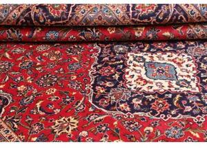 Tappeto Ardakan Medaglione Floreale Rosso Blu Scuro 242x343 Cm