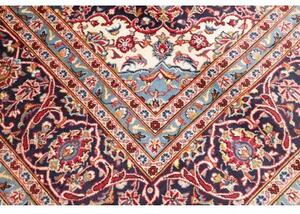 Tappeto Ardakan Medaglione Floreale Rosso Blu Scuro 243x350 Cm