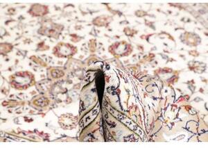 Tappeto Kashan Medaglione Floreale Avorio Sabbia 200x295 Cm