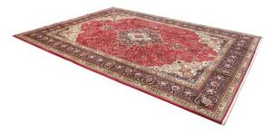 Tappeto Tabriz Medaglione Floreale Rosso Blu Scuro 252x340 Cm
