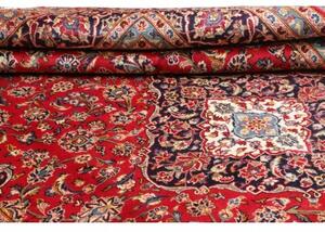 Tappeto Ardakan Medaglione Floreale Rosso Blu Scuro 243x350 Cm