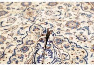 Tappeto Kashan Medaglione Floreale Avorio Blu 200x305 Cm