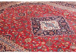 Tappeto Ardakan Medaglione Floreale Rosso Blu Scuro 242x343 Cm