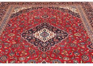 Tappeto Ardakan Medaglione Floreale Rosso Blu Scuro 242x343 Cm
