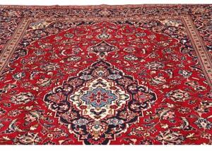 Tappeto Ardakan Medaglione Floreale Rosso Blu Scuro 247x363 Cm