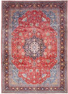 Tappeto Sarough Medaglione Floreale Rosso Blu 255x350 Cm