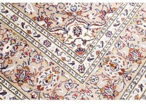 Tappeto Kashan Medaglione Floreale Avorio Sabbia 200x295 Cm