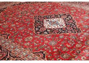Tappeto Ardakan Medaglione Floreale Rosso Blu Scuro 293x393 Cm