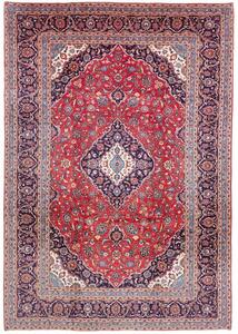 Tappeto Ardakan Medaglione Floreale Rosso Blu Scuro 242x343 Cm