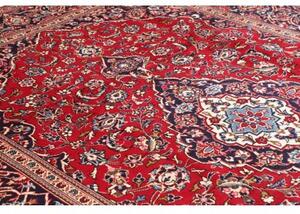Tappeto Ardakan Medaglione Floreale Rosso Blu Scuro 247x363 Cm