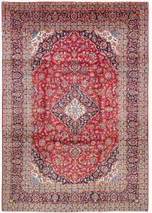 Tappeto Ardakan Medaglione Floreale Rosso Blu Scuro 243x350 Cm