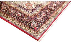 Tappeto Tabriz Medaglione Floreale Rosso Blu Scuro 252x340 Cm