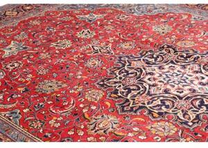 Tappeto Sarough Medaglione Floreale Rosso Blu 255x350 Cm
