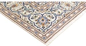 Tappeto Kashan Medaglione Floreale Avorio Blu 193x308 Cm