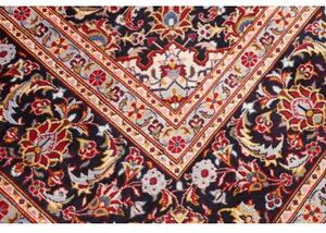Tappeto Ardakan Medaglione Floreale Rosso Blu Scuro 257x378 Cm