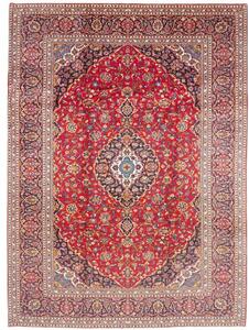 Tappeto Ardakan Medaglione Floreale Rosso Blu Scuro 255x350 Cm