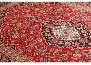 Tappeto Ardakan Medaglione Floreale Rosso Blu Scuro 203x297 Cm