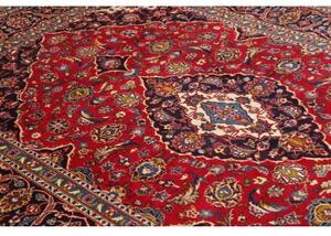 Tappeto Ardakan Medaglione Floreale Rosso Blu Scuro 203x295 Cm