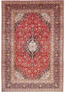 Tappeto Ardakan Medaglione Floreale Rosso Blu Scuro 203x297 Cm
