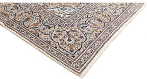 Tappeto Kashan Medaglione Floreale Avorio Blu 202x322 Cm