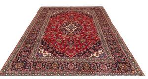 Tappeto Ardakan Medaglione Floreale Rosso Blu Scuro 203x295 Cm