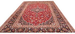 Tappeto Ardakan Medaglione Floreale Rosso Blu Scuro 257x378 Cm