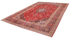 Tappeto Ardakan Medaglione Floreale Rosso Blu Scuro 255x350 Cm