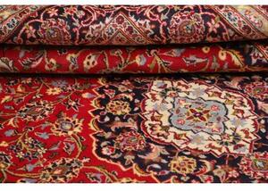 Tappeto Ardakan Medaglione Floreale Rosso Blu Scuro 203x297 Cm