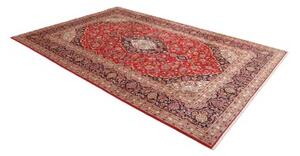 Tappeto Ardakan Medaglione Floreale Rosso Blu Scuro 203x297 Cm
