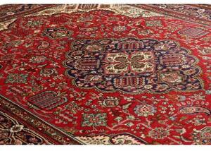 Tappeto Tabriz Stilizzato Rosso Blu Scuro 206x297 Cm