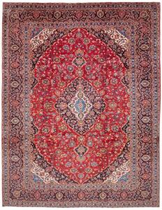 Tappeto Ardakan Medaglione Floreale Rosso Blu Scuro 297x390 Cm