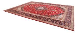 Tappeto Ardakan Medaglione Floreale Rosso Blu Scuro 306x410 Cm