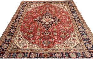 Tappeto Tabriz Stilizzato Rosso Blu Scuro 200x300 Cm