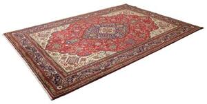 Tappeto Tabriz Stilizzato Rosso Blu Scuro 206x297 Cm