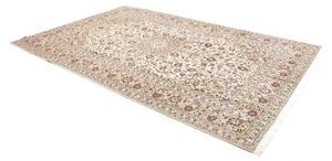 Tappeto Kashan Medaglione Floreale Avorio Blu Scuro 200x305 Cm
