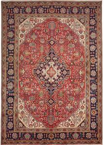 Tappeto Tabriz Stilizzato Rosso Mattone Blu Notte 200x293 Cm