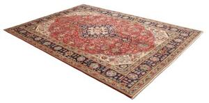Tappeto Tabriz Stilizzato Rosso Mattone Blu Notte 200x293 Cm