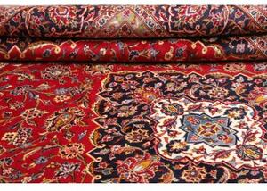 Tappeto Ardakan Medaglione Floreale Rosso Blu Scuro 306x410 Cm