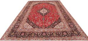 Tappeto Ardakan Medaglione Floreale Rosso Nero 253x366 Cm