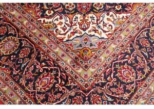Tappeto Ardakan Medaglione Floreale Rosso Blu Scuro 306x410 Cm