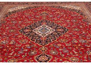 Tappeto Ardakan Medaglione Floreale Rosso Blu Scuro 306x410 Cm