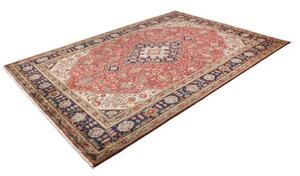 Tappeto Tabriz Stilizzato Rosso Mattone Blu Notte 200x293 Cm
