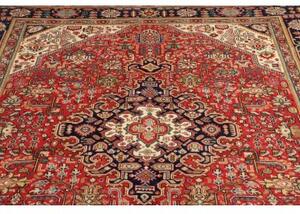 Tappeto Tabriz Stilizzato Rosso Blu Scuro 200x300 Cm