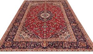 Tappeto Ardakan Medaglione Floreale Rosso Blu Scuro 200x304 Cm