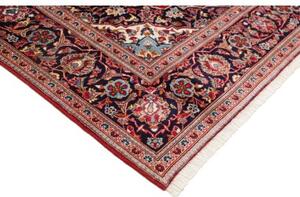 Tappeto Ardakan Medaglione Floreale Rosso Blu Scuro 197x302 Cm