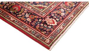 Tappeto Tabriz Medaglione Floreale Rosso Blu Scuro 230x338 Cm